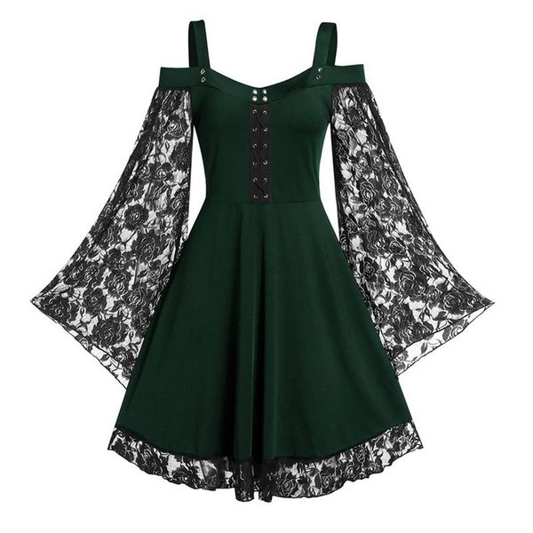 women dress long sleeve v-neck lace up front spring autumn solid color dresses a line ladies party dress plus size clothes, Black;gray
women dress long sleeve v-neck lace up front spring autumn solid color dresses a line ladies party dress plus size clothes, Black;gray