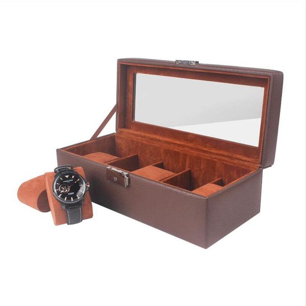 watch boxes & cases luxury box case pu leather 5-bit brown men's watches storage organizer packaging jewelry display gift, Black;blue
watch boxes & cases luxury box case pu leather 5-bit brown men's watches storage organizer packaging jewelry display gift, Black;blue