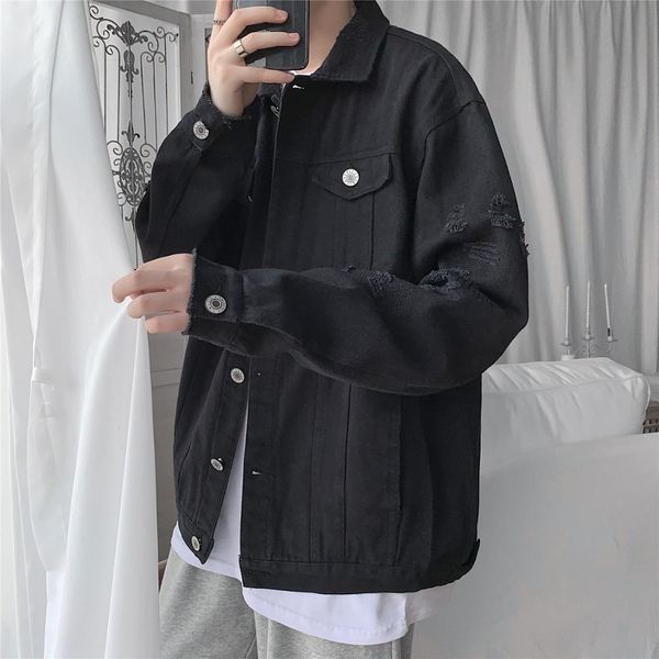 Moda New Primavera Novo Bordado Buraco Denim Jaquetas Roupas Masculinas Simples Nico Turn Down Collar Feminino Cas LUG5, Black;brown
Moda New Primavera Novo Bordado Buraco Denim Jaquetas Roupas Masculinas Simples Nico Turn Down Collar Feminino Cas LUG5, Black;brown