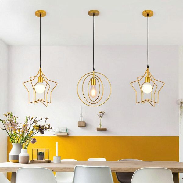 nordic star iron circle single head hanging lamp modern home decoration restaurant bar kitchen bedroom balcony led chandelier
nordic star iron circle single head hanging lamp modern home decoration restaurant bar kitchen bedroom balcony led chandelier