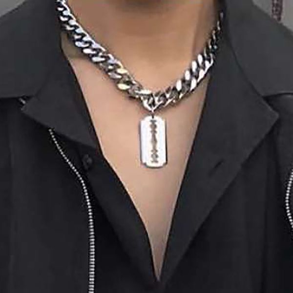 jewelry simple irregular geometry accessories personality razor blade exaggerated necklace, Silver
jewelry simple irregular geometry accessories personality razor blade exaggerated necklace, Silver