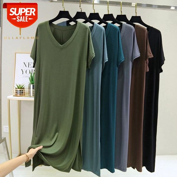 harajuku spliting bottoming v neck women dress solid loose breathable female long dress a line comfortable casual summer #7o6o, White;black
harajuku spliting bottoming v neck women dress solid loose breathable female long dress a line comfortable casual summer #7o6o, White;black