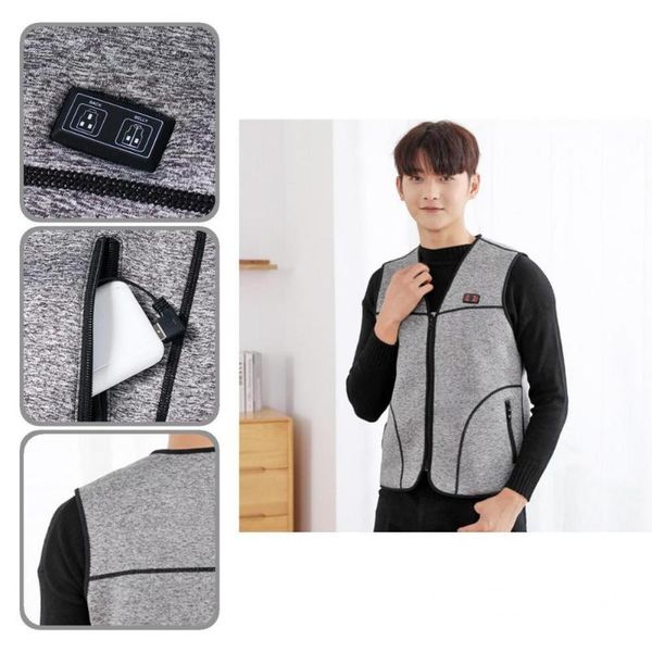 men's vests safe men women electric heating vest fast coat long-lasting for hiking, Black;white
men's vests safe men women electric heating vest fast coat long-lasting for hiking, Black;white