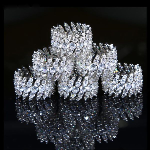 cluster rings luxury 5a clear cubic zirconia wedding engagement band full finger for women lady jewelry, Golden;silver
cluster rings luxury 5a clear cubic zirconia wedding engagement band full finger for women lady jewelry, Golden;silver