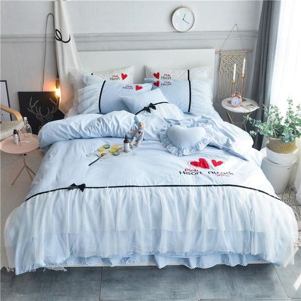 bedding sets pure cotton lace embroidery luxury set soft bedclothes duvet/quilt cover bed linen sheet 4 pieces
bedding sets pure cotton lace embroidery luxury set soft bedclothes duvet/quilt cover bed linen sheet 4 pieces