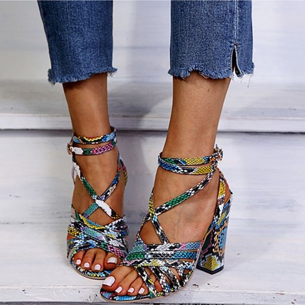 women plus size sandals slippers high heels print snake skin club bandage strap chunky heel gladiator beachwear comfortable evening party sh, Black
women plus size sandals slippers high heels print snake skin club bandage strap chunky heel gladiator beachwear comfortable evening party sh, Black