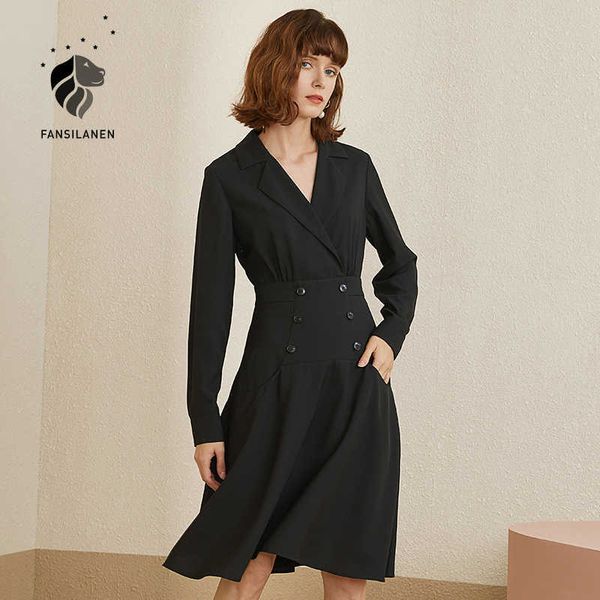 fansilanen elegant office lady black blazer dress women sliming autumn winter vintage long sleeve party midi 210607, Black;gray
fansilanen elegant office lady black blazer dress women sliming autumn winter vintage long sleeve party midi 210607, Black;gray