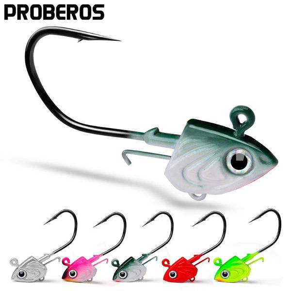 fishing hooks proberos 10pcs/lot high carbon steel 30-35-45g jigging head fishhooks durable for soft worm baits 
fishing hooks proberos 10pcs/lot high carbon steel 30-35-45g jigging head fishhooks durable for soft worm baits