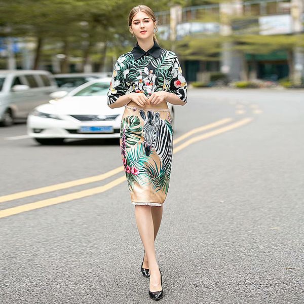runway new fashion party workplace stitching shirt pencil half skirt vintage elegant chic print women's sets b6zd, Black;gray
runway new fashion party workplace stitching shirt pencil half skirt vintage elegant chic print women's sets b6zd, Black;gray