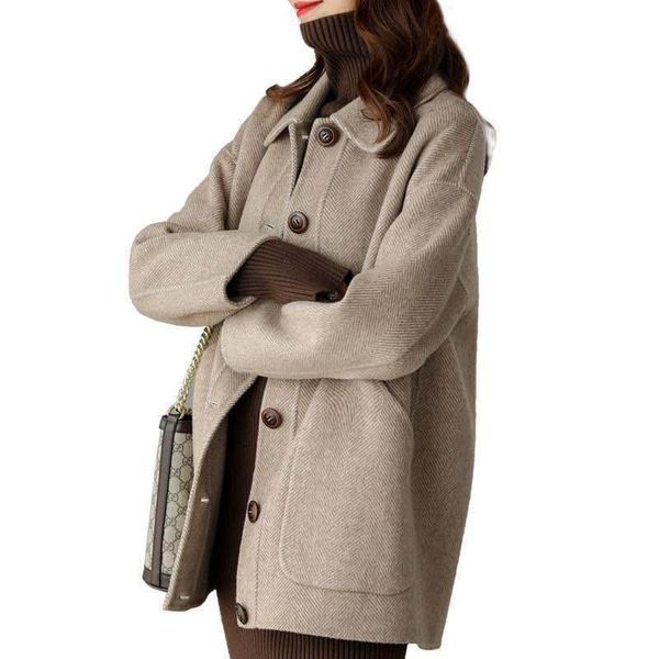 women's wool & blends 2021 women autumn winter elegant jackets lady single breasted long sleeve mid-long outerwear female casual solid, Black
women's wool & blends 2021 women autumn winter elegant jackets lady single breasted long sleeve mid-long outerwear female casual solid, Black