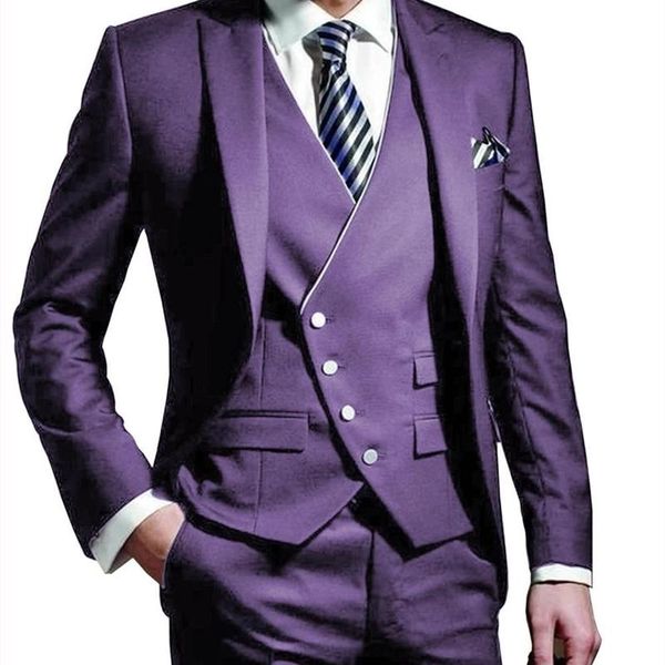 men's suits & blazers custom men slim fit fashion 3 pieces business groomsmen purple lapel tuxedos for formal wedding dress (jacket+ves, White;black
men's suits & blazers custom men slim fit fashion 3 pieces business groomsmen purple lapel tuxedos for formal wedding dress (jacket+ves, White;black