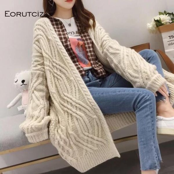 women's sweaters eorutciz long cardigan women sweater winter thick oversize knitting casual autumn sleeve warm basic coat lm109, White;black
women's sweaters eorutciz long cardigan women sweater winter thick oversize knitting casual autumn sleeve warm basic coat lm109, White;black