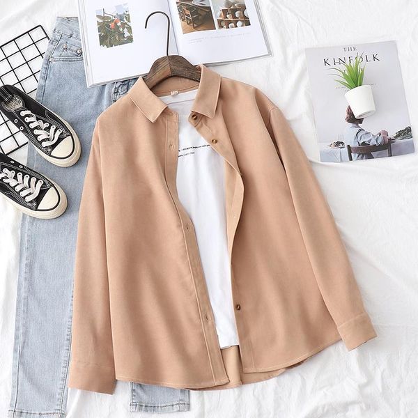 women's blouses & shirts 2021 simple shirt long sleeve loose office lady casual pink white blue fashion clothing
women's blouses & shirts 2021 simple shirt long sleeve loose office lady casual pink white blue fashion clothing