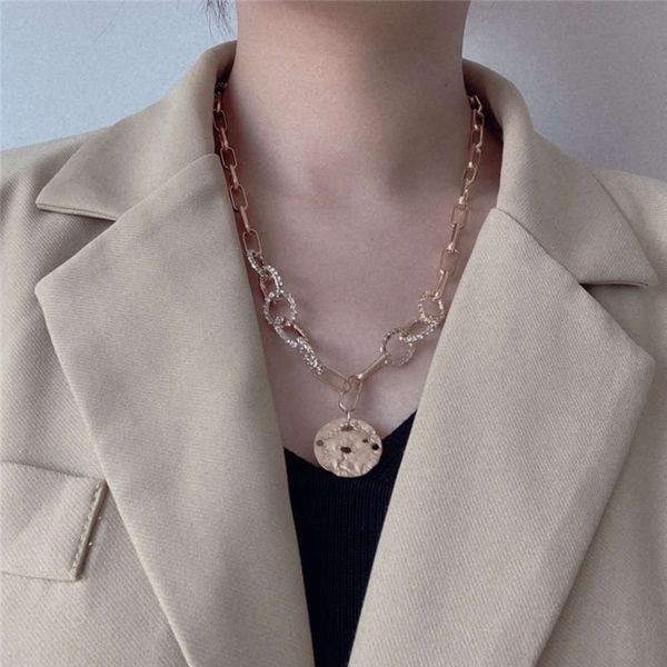 hbp fashion ins simple style pendant thick chain hip hop gold coin pearl necklace choker, Silver
hbp fashion ins simple style pendant thick chain hip hop gold coin pearl necklace choker, Silver