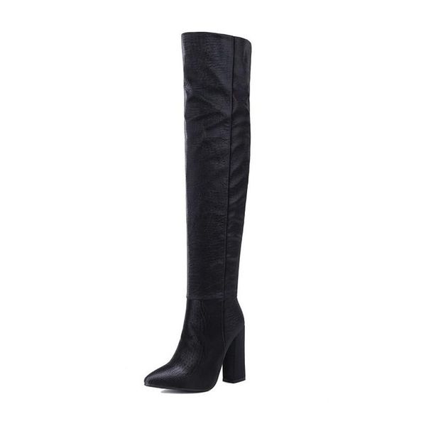 boots 2021 autumn and winter women's european american fashion pointed thick high heel over the knee high-top, Black
boots 2021 autumn and winter women's european american fashion pointed thick high heel over the knee high-top, Black