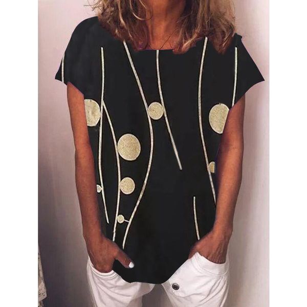 women's t-shirt 2021 spring and summer 5xl polka dot printing short sleeve round neck, White
women's t-shirt 2021 spring and summer 5xl polka dot printing short sleeve round neck, White
