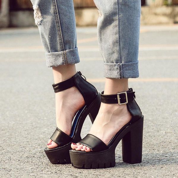 sandals 2021 brand sale fashion cool block high heels leisure platform ankle strap shoes women, Black
sandals 2021 brand sale fashion cool block high heels leisure platform ankle strap shoes women, Black
