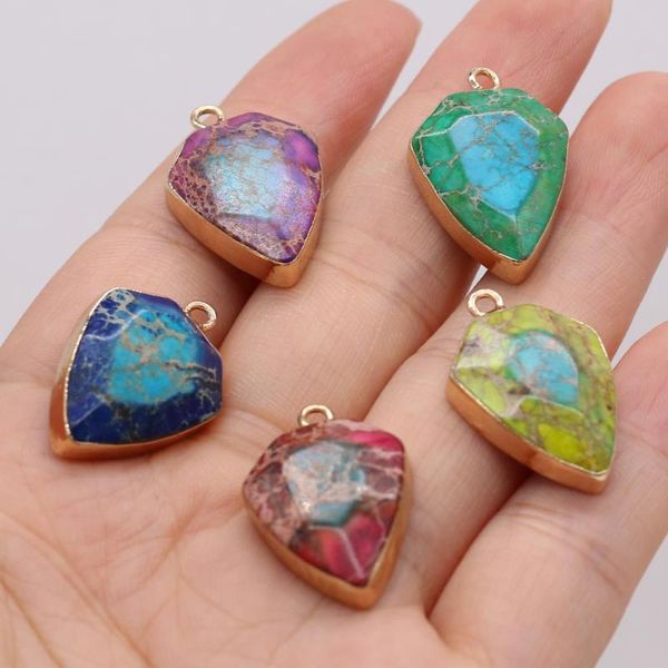 charms natural gem triangle drop-shaped emperor stone gold-plated pendant loose bead diy necklace bracelet earrings jewelry accessories, Bronze;silver
charms natural gem triangle drop-shaped emperor stone gold-plated pendant loose bead diy necklace bracelet earrings jewelry accessories, Bronze;silver