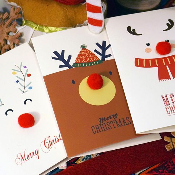greeting cards christmas exquisite card cartoon three-dimensional elk hair ball nose kids postcard gift party supplies
greeting cards christmas exquisite card cartoon three-dimensional elk hair ball nose kids postcard gift party supplies