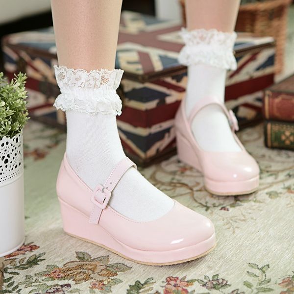 anime cosplay sweet lolita round-head muffin heel woman bowknot kawaii loli feminine wedge plutonium women's shoes qjxu, Black
anime cosplay sweet lolita round-head muffin heel woman bowknot kawaii loli feminine wedge plutonium women's shoes qjxu, Black