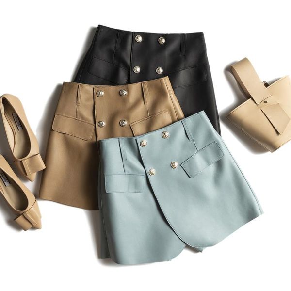 skirts fall/winter 2021 sheepskin leather shorts women's wide legs a show slim high waist pants skirt casual, Black
skirts fall/winter 2021 sheepskin leather shorts women's wide legs a show slim high waist pants skirt casual, Black