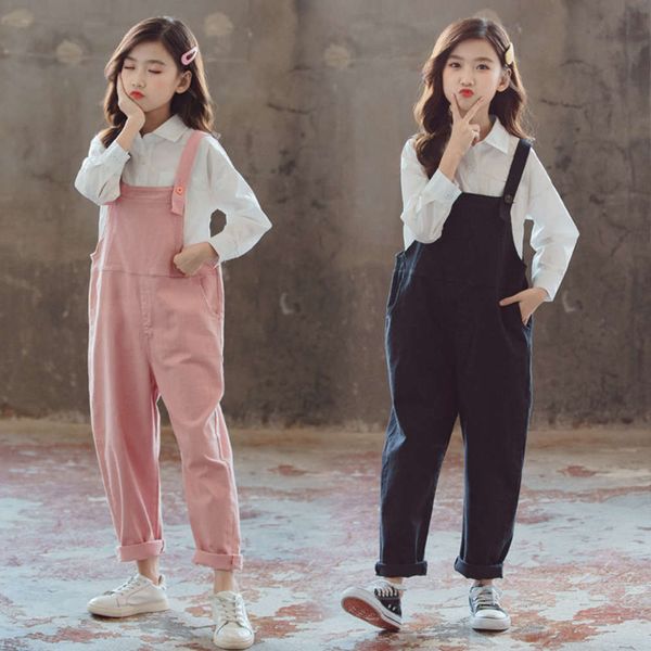 loose school autumn middle 2020 casual girls' suspenders sweet children's korean student pants, Blue
loose school autumn middle 2020 casual girls' suspenders sweet children's korean student pants, Blue