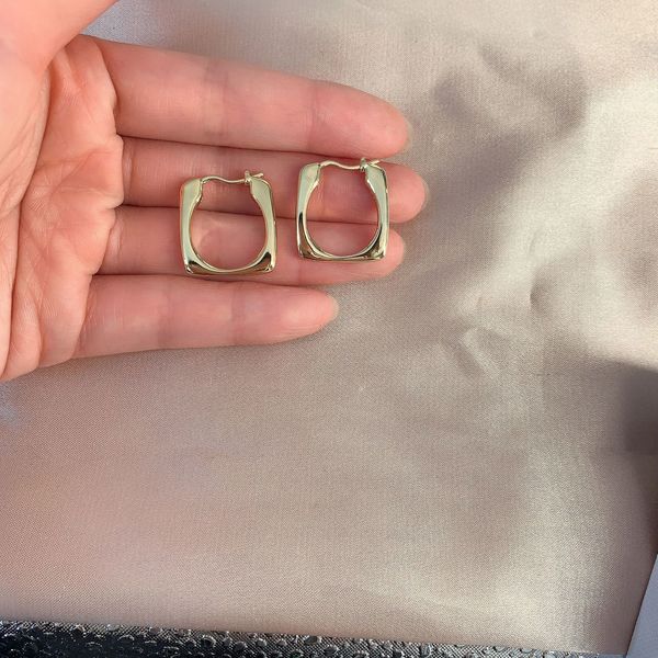 fashion earrings designer new jewelry celi niche personality minimalist square gold finish brass geometric hoop, Golden
fashion earrings designer new jewelry celi niche personality minimalist square gold finish brass geometric hoop, Golden