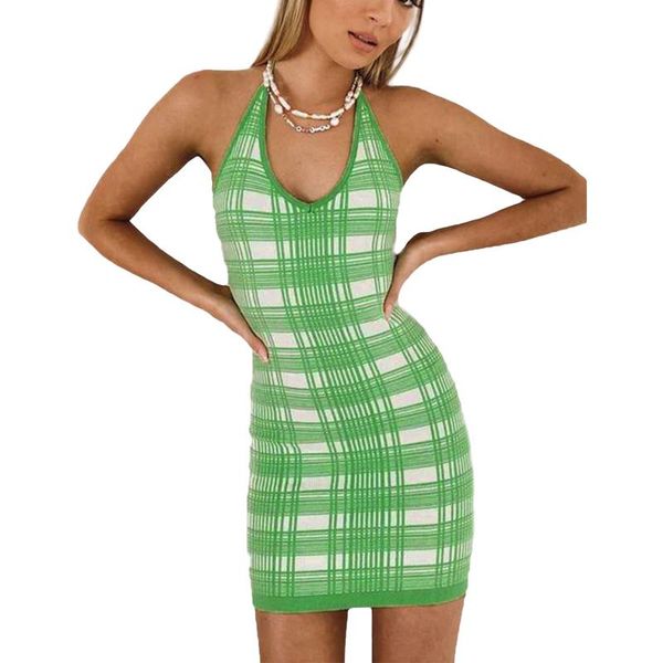 casual dresses female plaid v-neck sleeveless dress summer women backless mini green orange s l, Black;gray
casual dresses female plaid v-neck sleeveless dress summer women backless mini green orange s l, Black;gray