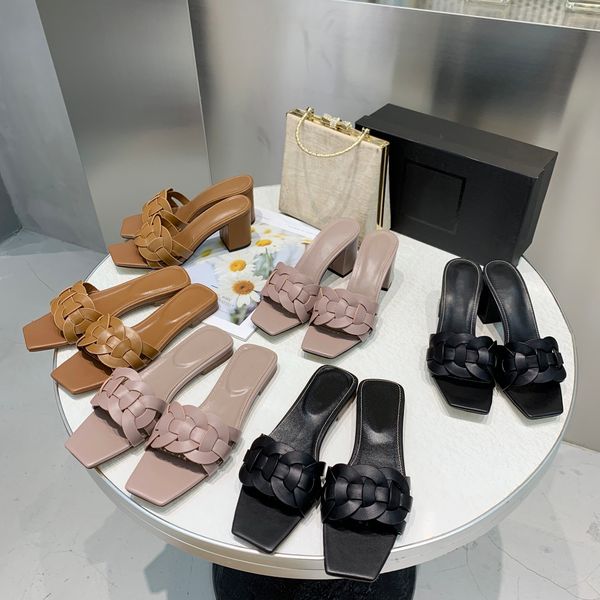 luxury brand women leather woven flats beach sandals woman rubber sole chunky heel slippers r ladies thick heels slides with box, Black
luxury brand women leather woven flats beach sandals woman rubber sole chunky heel slippers r ladies thick heels slides with box, Black