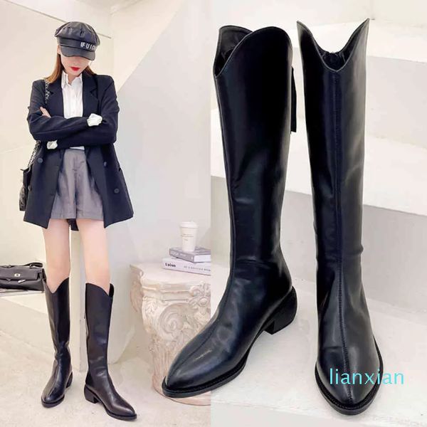 knight boots women's 2021 autumn and winter new pointed high barrel riding british style western cowboy side zipper leather, Black
knight boots women's 2021 autumn and winter new pointed high barrel riding british style western cowboy side zipper leather, Black