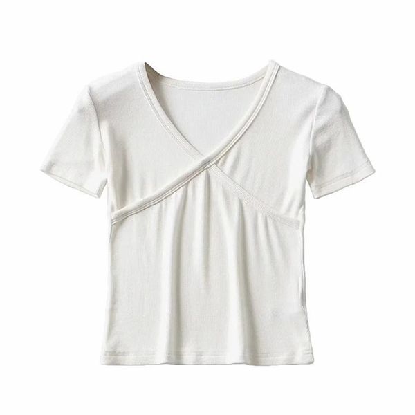 women's t-shirt cotton t-shirts women clothes tees summer solid color short t shirt mujer v-neck sleeves harajuku slim blusas femme, White
women's t-shirt cotton t-shirts women clothes tees summer solid color short t shirt mujer v-neck sleeves harajuku slim blusas femme, White