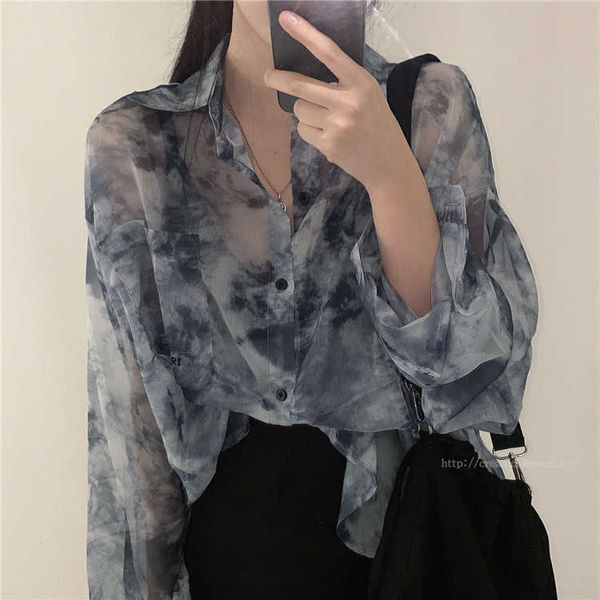 mozuleva south korea chic design loose long-sleeved shirts summer mesh lace see throught 210706, White
mozuleva south korea chic design loose long-sleeved shirts summer mesh lace see throught 210706, White