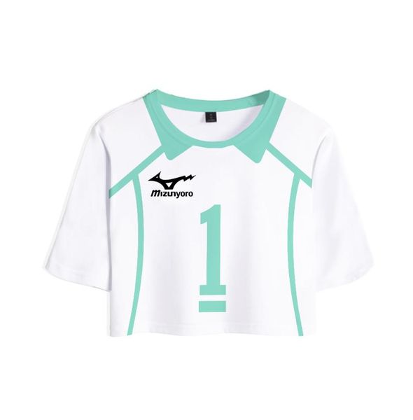 women's t-shirt haikyuu to the cosplay 3d navel exposed o-neck short & club summer tee, White
women's t-shirt haikyuu to the cosplay 3d navel exposed o-neck short & club summer tee, White