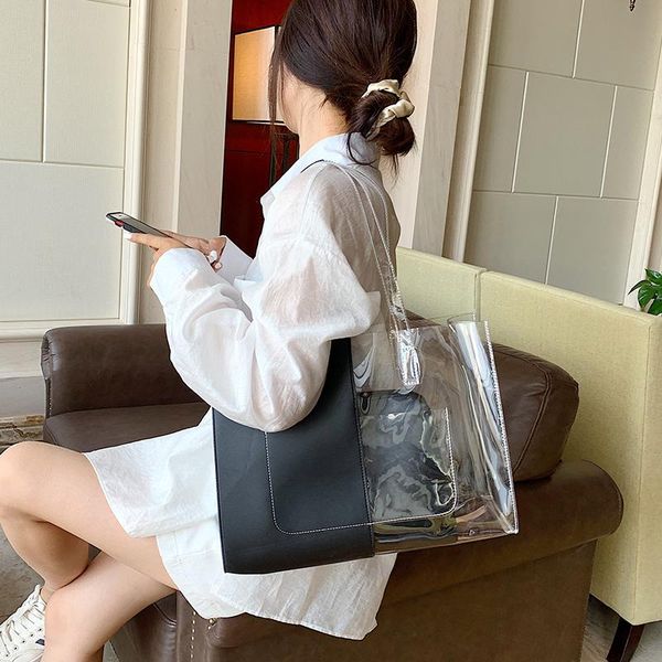 shoulder bags vreyme women large capacity totes 2021 summer transparent shopping leather bag bolsos
shoulder bags vreyme women large capacity totes 2021 summer transparent shopping leather bag bolsos