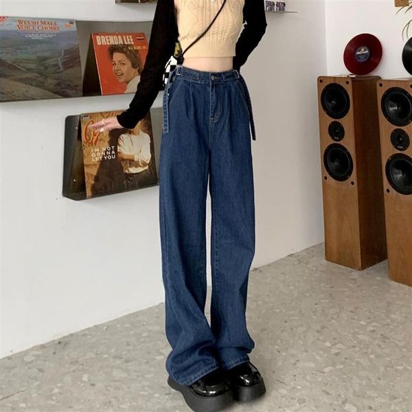 women's jeans women autumn korean version traf pants design sense belt, high waist, thin, wide-legged loose straight, Blue
women's jeans women autumn korean version traf pants design sense belt, high waist, thin, wide-legged loose straight, Blue