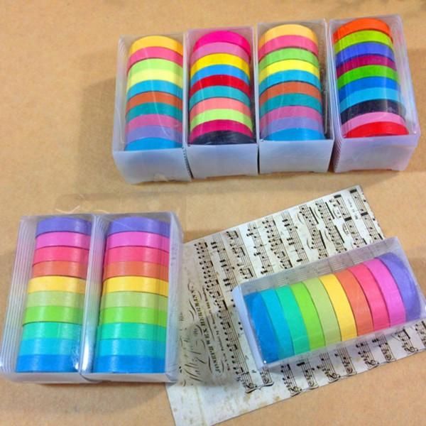 colorful new arrival 10 pcs decorative rainbow sticky tape masking adhesive paper scrapbook diy tape tq
colorful new arrival 10 pcs decorative rainbow sticky tape masking adhesive paper scrapbook diy tape tq