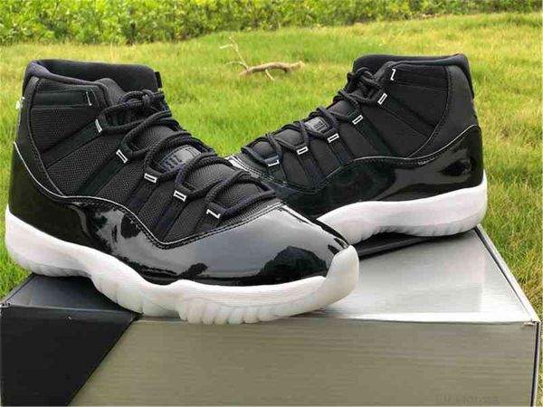 11 high 25th anniversary jubilee black clear 11s metallic silver multi color mens athletic shoes real carbon fiber sneakers, White;red
11 high 25th anniversary jubilee black clear 11s metallic silver multi color mens athletic shoes real carbon fiber sneakers, White;red