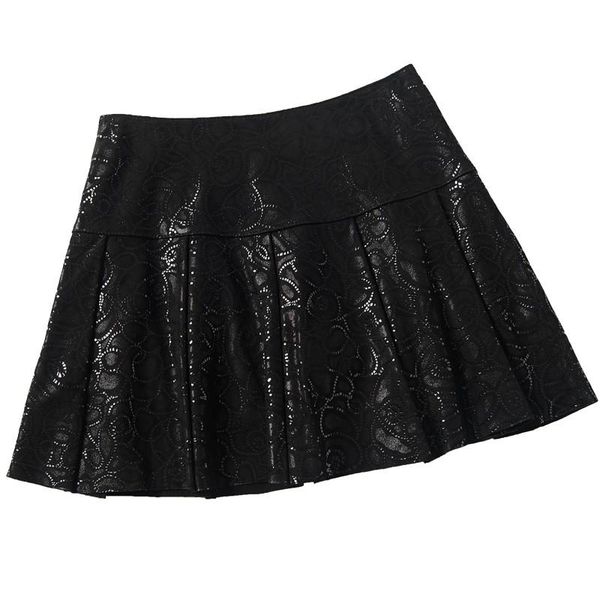 skirts women high fashion waist floral printed sheepskin genuine leather skirt office ladies mini pleated faldas plus size, Black
skirts women high fashion waist floral printed sheepskin genuine leather skirt office ladies mini pleated faldas plus size, Black