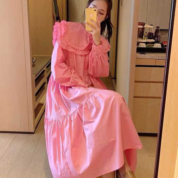 autumn women dress princess style peter pan collar long sleeve ruffles lantern sleeve cotton dresses fashionable clothes 210706, Black;gray
autumn women dress princess style peter pan collar long sleeve ruffles lantern sleeve cotton dresses fashionable clothes 210706, Black;gray