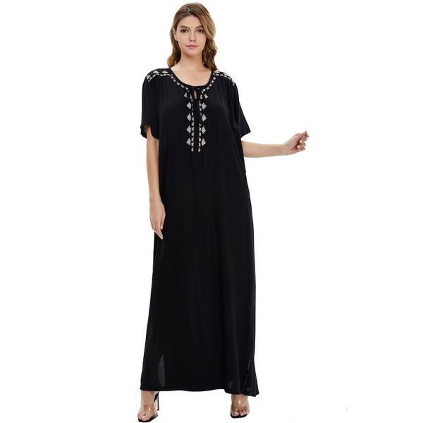 ethnic clothing black muslim maxi dress women lace up o neck short sleeve kaftan 2021 jalabiya abayas dubai ramadan eid vestidos robes, Red
ethnic clothing black muslim maxi dress women lace up o neck short sleeve kaftan 2021 jalabiya abayas dubai ramadan eid vestidos robes, Red