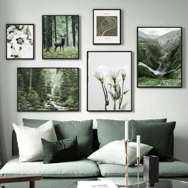 paintings white flower green art forest deer nature wall canvas painting nordic posters and prints pictures for living room decor
paintings white flower green art forest deer nature wall canvas painting nordic posters and prints pictures for living room decor