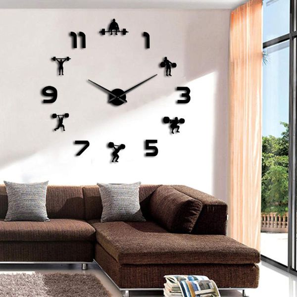wall clocks 1piece weightlifting fitness diy giant clock gym sticker watch 3d luxury creative art decor for
wall clocks 1piece weightlifting fitness diy giant clock gym sticker watch 3d luxury creative art decor for