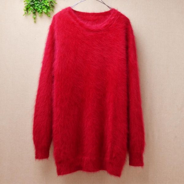 women's sweaters ladies women fashion hairy mink cashmere o-neck long sleeves loose christmas red pullover angora fur winter jumper clo, White;black
women's sweaters ladies women fashion hairy mink cashmere o-neck long sleeves loose christmas red pullover angora fur winter jumper clo, White;black