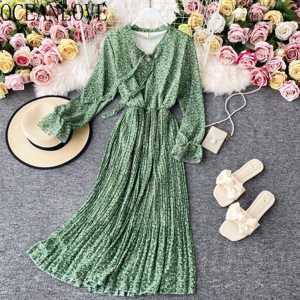 casual dresses oceanlove floral dress chiffon bow lace up long sleeve summer autumn vestidos 2021 korean vintage elegant women 17596, Black;gray
casual dresses oceanlove floral dress chiffon bow lace up long sleeve summer autumn vestidos 2021 korean vintage elegant women 17596, Black;gray