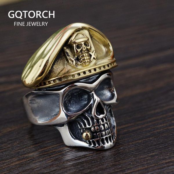 cluster rings authentic 925 sterling silver mens biker with cap vintage punk rock male jewelry gothic skeleton, Golden;silver
cluster rings authentic 925 sterling silver mens biker with cap vintage punk rock male jewelry gothic skeleton, Golden;silver
