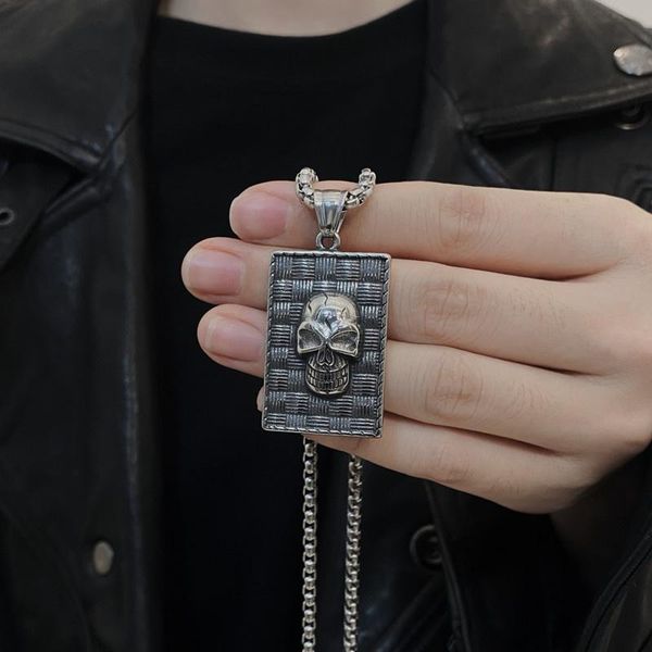chains non-fading square brand skull necklace men and women the same style street punk retro hip hop wholesale, Silver
chains non-fading square brand skull necklace men and women the same style street punk retro hip hop wholesale, Silver