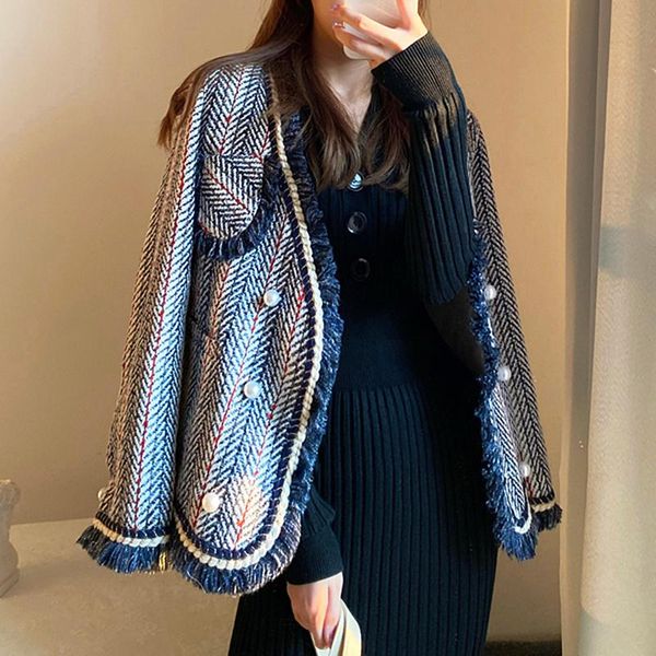 women's jackets vintage single-breasted tweed woolen jacket coat women tassel short outerwear spring autumn, Black;brown
women's jackets vintage single-breasted tweed woolen jacket coat women tassel short outerwear spring autumn, Black;brown