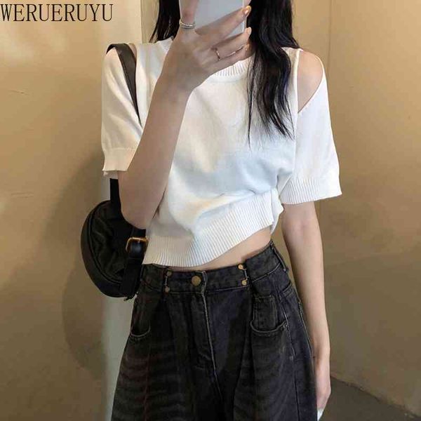 werueruyu women summer loose t shirt casual short sleeve off shoulder o-neck t-shirt 210608, White
werueruyu women summer loose t shirt casual short sleeve off shoulder o-neck t-shirt 210608, White