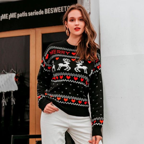 women's sweaters autumn winter pullovers sweater woman christmas elk printing knitted female warm, White;black
women's sweaters autumn winter pullovers sweater woman christmas elk printing knitted female warm, White;black