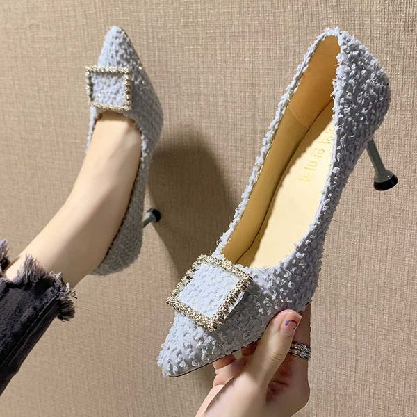 black suede shallow mouth single shoe fashion wild rhinestones pointed toe stiletto heels elegant womens shoes party dress pumps y0611
black suede shallow mouth single shoe fashion wild rhinestones pointed toe stiletto heels elegant womens shoes party dress pumps y0611